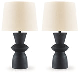 Scarbot Distressed Black Table Lamp (Set of 2) (Online Special Price) - Ornate Home