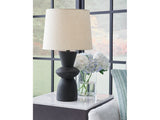 Scarbot Distressed Black Table Lamp (Set of 2) - Ornate Home