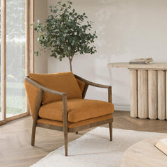 Scarlett Burnt Orange Accent Chair - Ornate Home