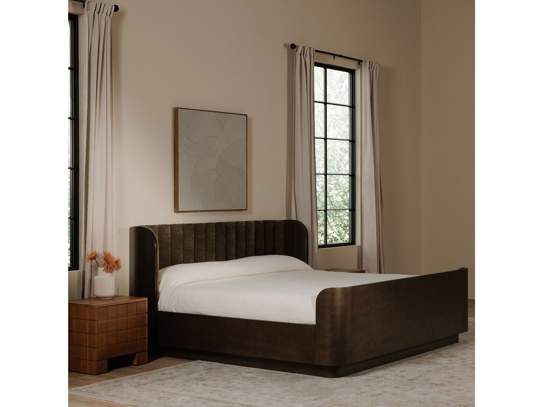 Scarlette Cedar Green King Bed - Ornate Home