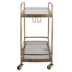 Scarritt Antique Brass Bar Cart - Ornate Home