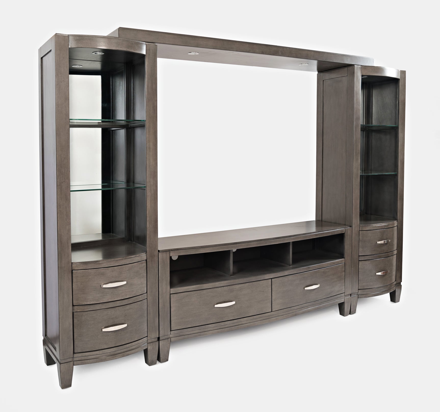 Scarsdale Brown Entertainment Wall - 70 Media Unit - Ornate Home