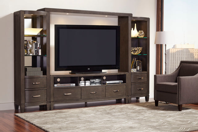 Scarsdale Brown Entertainment Wall - 70 Media Unit - Ornate Home
