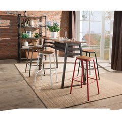Scarus Natural/Gunmetal Bar Table - Ornate Home