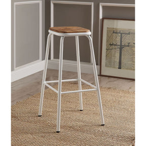 Scarus Natural/White Bar Stool (Set of 2) - Ornate Home