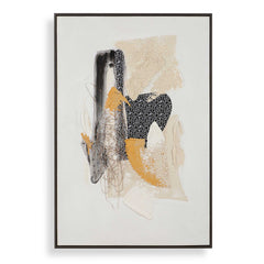 Scatter Black/Gold/White Abstract Hand Painted Canvas Art - Ornate Home