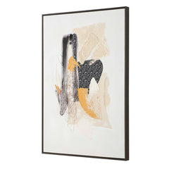 Scatter Black/Gold/White Abstract Hand Painted Canvas Art - Ornate Home