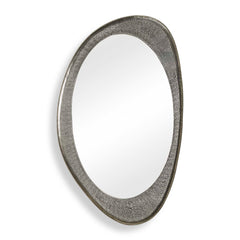 Schiller Antique Nickel Oval Mirror - Ornate Home
