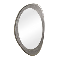 Schiller Antique Nickel Oval Mirror - Ornate Home