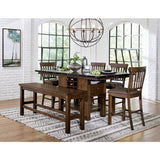 Schleiger Brown Counter Height Bench - Ornate Home