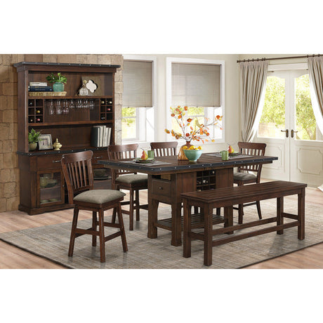 Schleiger Brown Counter Height Bench - Ornate Home