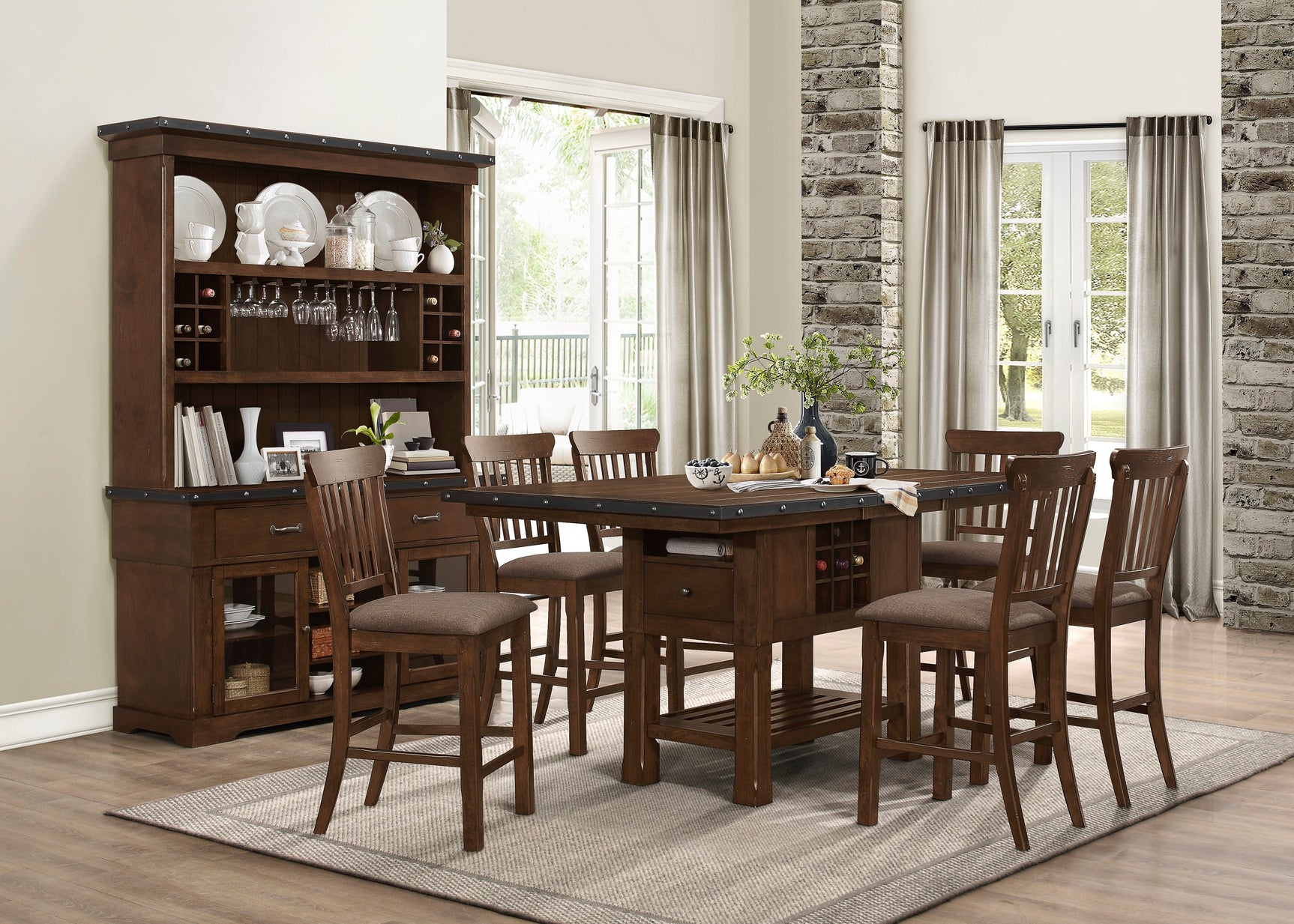 Schleiger Brown Counter Height Table - Ornate Home