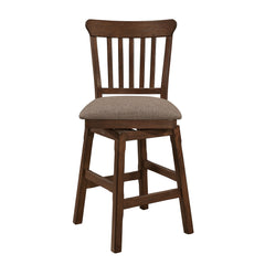 Schleiger Brown Swivel Counter Chair (Set of 2) - Ornate Home