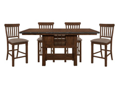 Schleiger Dark Brown 5-piece Dinig Table Set - Ornate Home