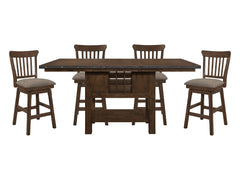 Schleiger Dark Brown 5-piece Dinig Table Set - Ornate Home