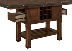 Schleiger Dark Brown 5-piece Dinig Table Set - Ornate Home