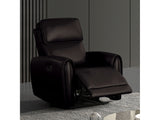 Schlieren Black Leatherette Power Recliner - Ornate Home