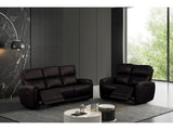 Schlieren Black Leatherette Reclining Living Room Set - Ornate Home
