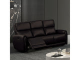 Schlieren Black Leatherette Reclining Sofa - Ornate Home