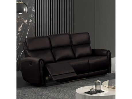 Schlieren Black Leatherette Reclining Sofa - Ornate Home