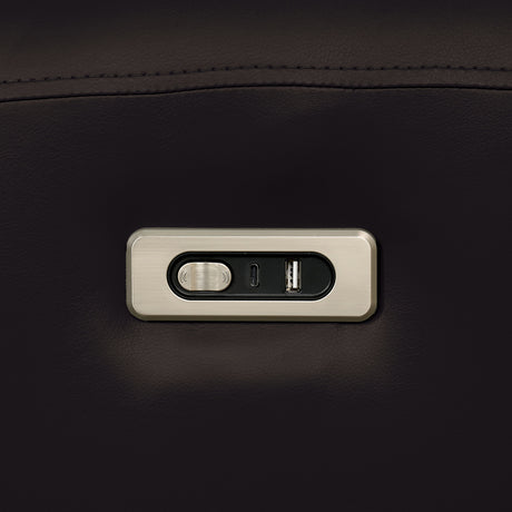 Schlieren Black Leatherette Reclining Sofa - Ornate Home