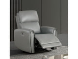 Schlieren Gray Leatherette Power Recliner - Ornate Home