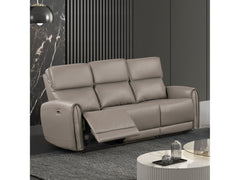 Schlieren Light Brown Leatherette Reclining Sofa - Ornate Home
