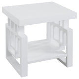 Schmitt White High Gloss 2-piece Coffee and End Table Set - Ornate Home