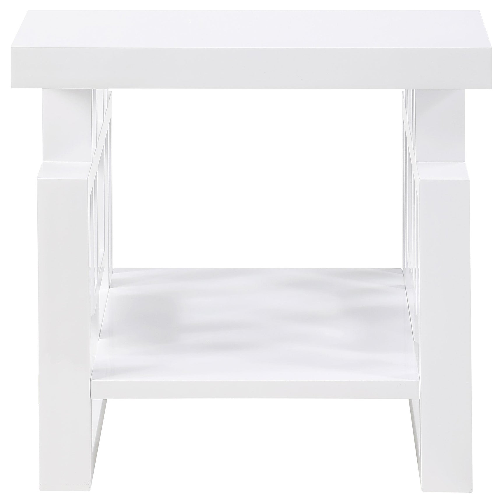 Schmitt White High Gloss 2-piece Coffee and End Table Set - Ornate Home