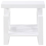 Schmitt White High Gloss 3-piece Coffee and End Table Set - Ornate Home