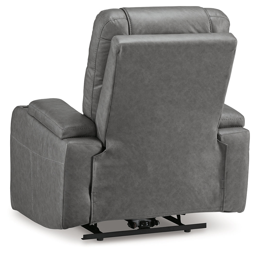 Schooner Rocks Slate Power Recliner/ADJ Headrest (Online Special Price) - Ornate Home