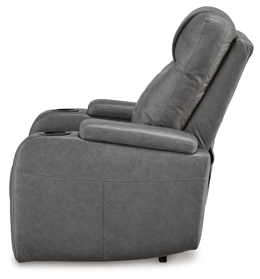 Schooner Rocks Slate Power Recliner/ADJ Headrest (Online Special Price) - Ornate Home