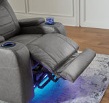 Schooner Rocks Slate Power Recliner/ADJ Headrest (Online Special Price) - Ornate Home