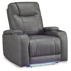 Schooner Rocks Slate Power Recliner/ADJ Headrest - Ornate Home