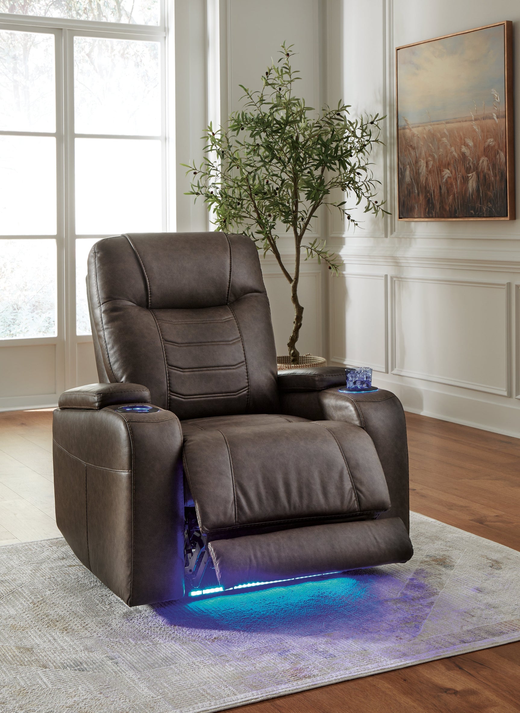 Schooner Rocks Umber Power Recliner/ADJ Headrest (Online Special Price) - Ornate Home