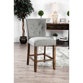 Schoten Gray/Antique Dark Oak Counter Height Chair (Set of 2) - Ornate Home
