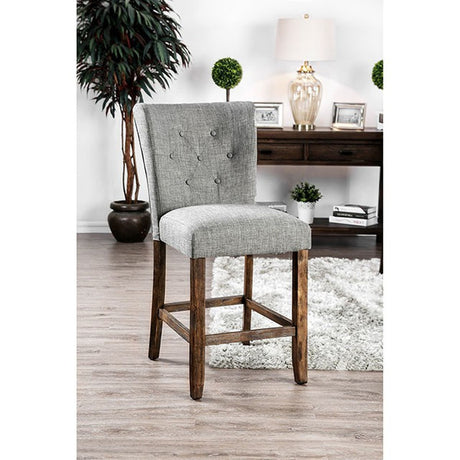 Schoten Gray/Antique Dark Oak Counter Height Chair (Set of 2) - Ornate Home