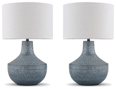 Schylarmont Antique Gray/White 2-Piece Lamp Set - Ornate Home