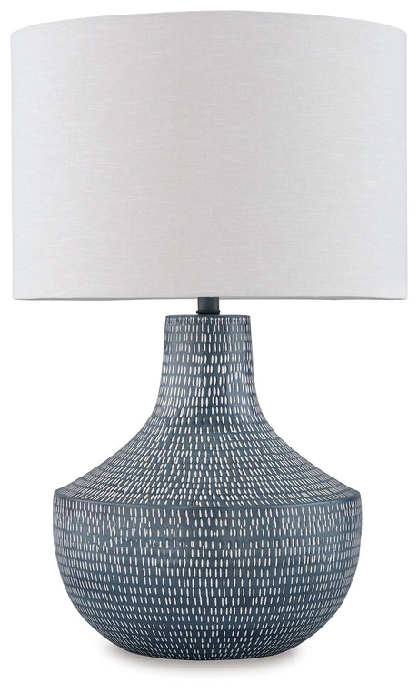 Schylarmont Gray/White Table Lamp - Ornate Home