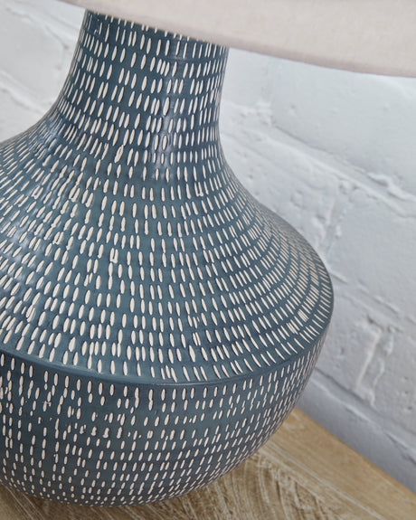 Schylarmont Gray/White Table Lamp - Ornate Home