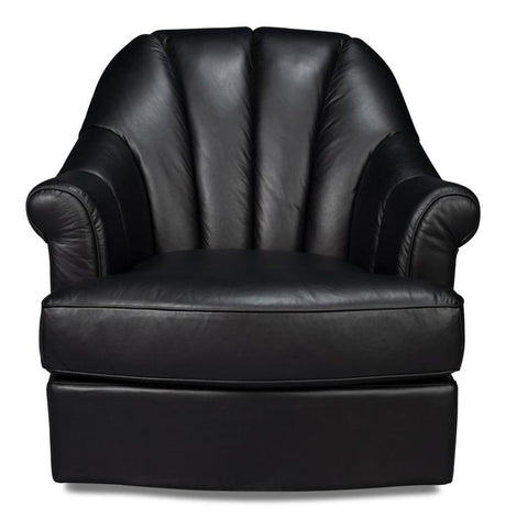 Scoth Black Swivel Chair - Ornate Home