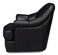 Scoth Black Swivel Chair - Ornate Home