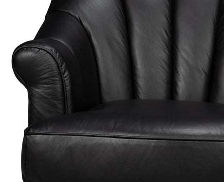 Scoth Black Swivel Chair - Ornate Home