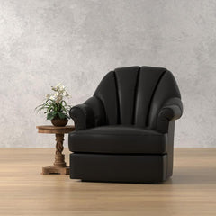 Scoth Black Swivel Chair - Ornate Home
