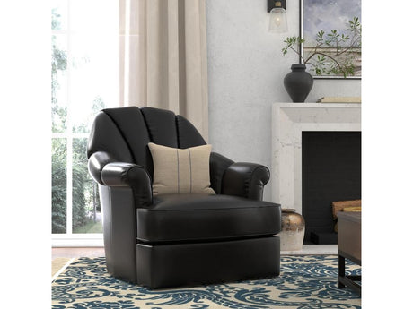 Scoth Black Swivel Chair - Ornate Home