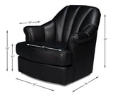 Scoth Black Swivel Chair - Ornate Home