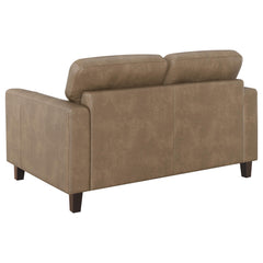 Scotland Brown 2-piece Faux Leather Upholstered Sofa Set - Ornate Home