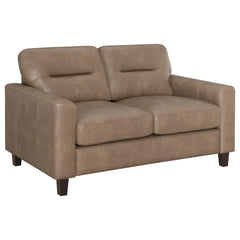 Scotland Brown 3-piece Faux Leather Upholstered Sofa Set - Ornate Home