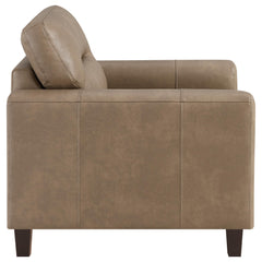 Scotland Brown 3-piece Faux Leather Upholstered Sofa Set - Ornate Home