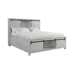 Scott White 5-Piece King Platform Storage Bedroom Set with 2 Nightstands, Dresser & Chest - Ornate Home